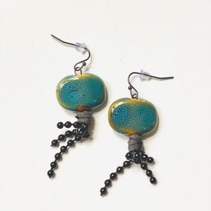 STORM• CHUNKY BEAD & CHAIN TASSEL EARING